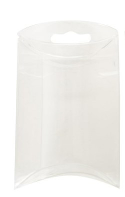 Clear Pillow Box- Approx: 2x3/4x3- 12 Piece