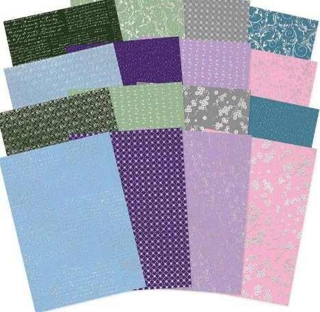 Hunkydory Crafts- Painted Petals Luxury Foiled Edge-to-Edge Cardstock LFC185