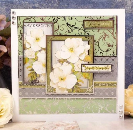 Hunkydory Crafts- Painted Petals Luxury Foiled Edge-to-Edge Cardstock LFC185