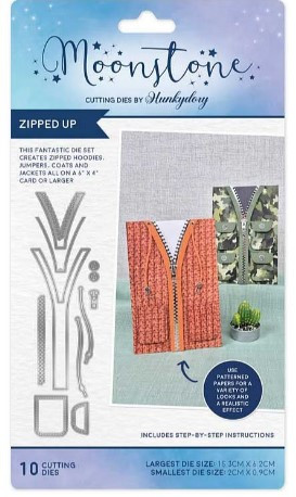 Hunkydory Crafts Moonstone Zipped Up Die MSTONE1006
