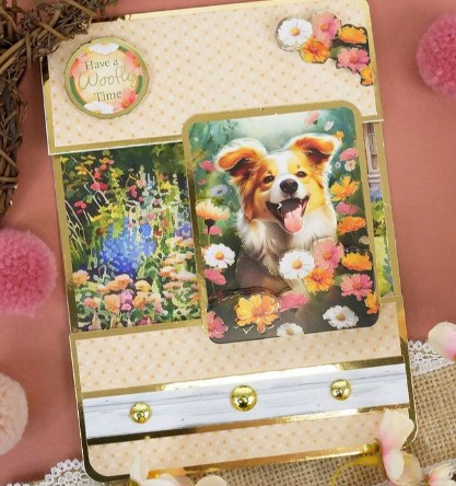 Hunkydory Crafts Playful Pals- Decoupage Topper Sheet- A Woolfy Time DECTOP958