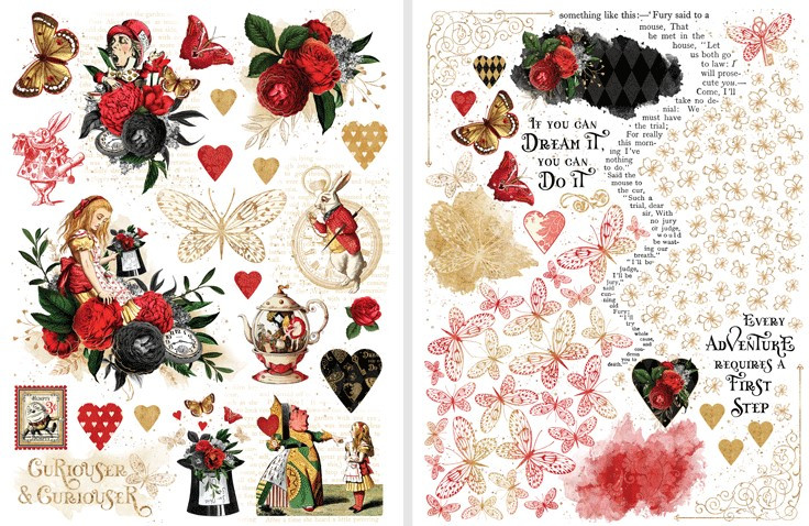 Graphic 45- Rub-on Transfer- Curiouser & Curiouser