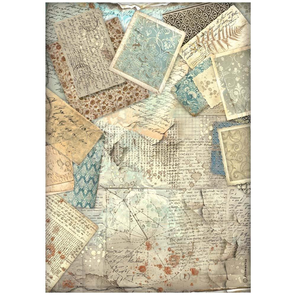 Stamperia A4 Decoupage Rice Paper - Alterego- Letters Background