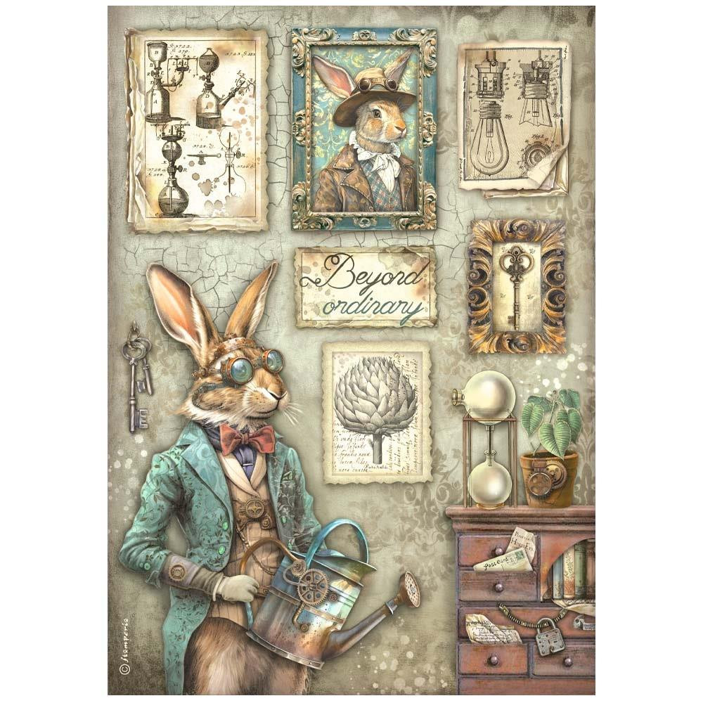 Stamperia A4 Decoupage Rice Paper - Alterego- Rabbit