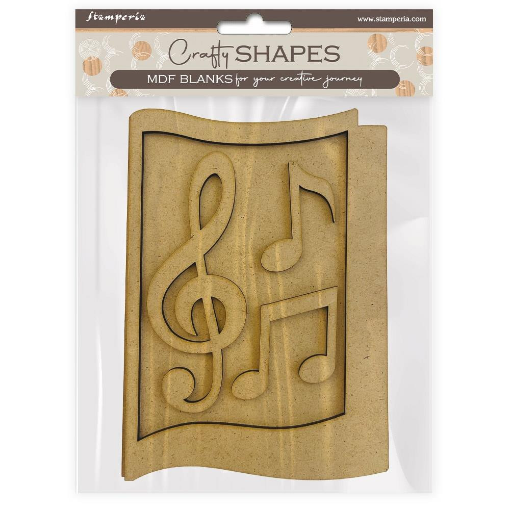 Stamperia MDF Crafty Shapes - Music Notes