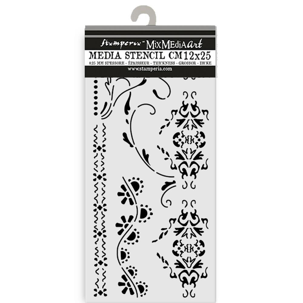 Stamperia Stencil 12X25CM- Old Lace Borders