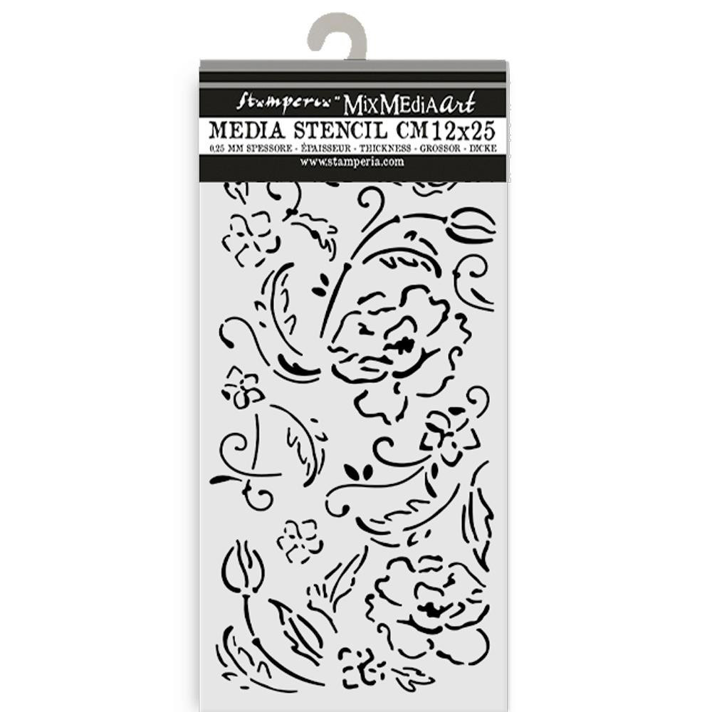 Stamperia Stencil 12X25CM- Old Lace Flowers