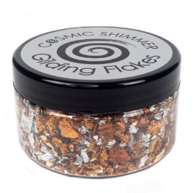 Cosmic Shimmer Gilding Flakes 100ml Pot - Spiced Honey