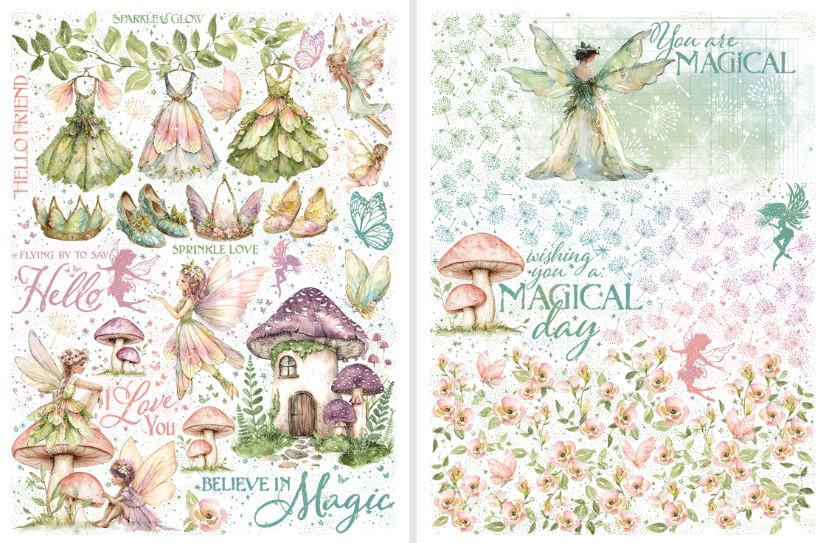 Graphic 45- Rub-on Transfer- Fairy Boutique