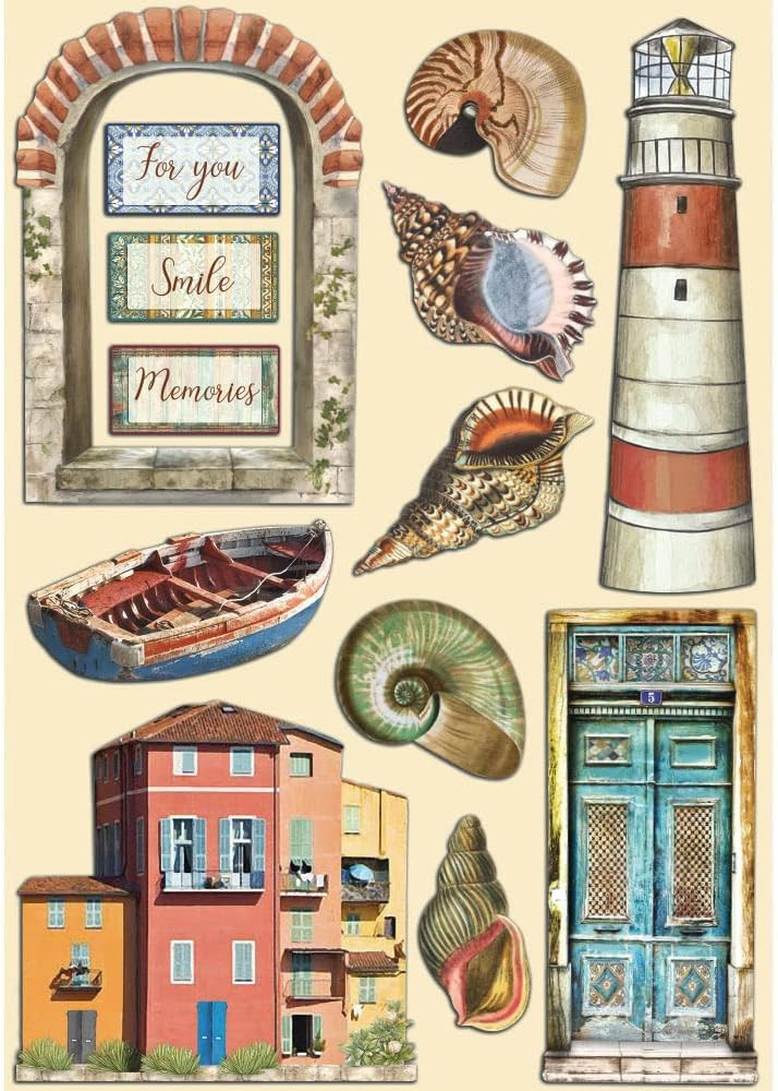 Stamperia Wooden Shapes A5 - Blue Dream