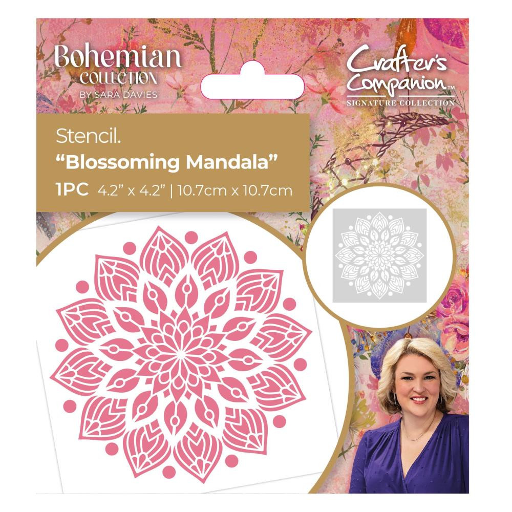 Crafter's Companion- Bohemian Collection by Sara Davies- Blooming Madala Stencil