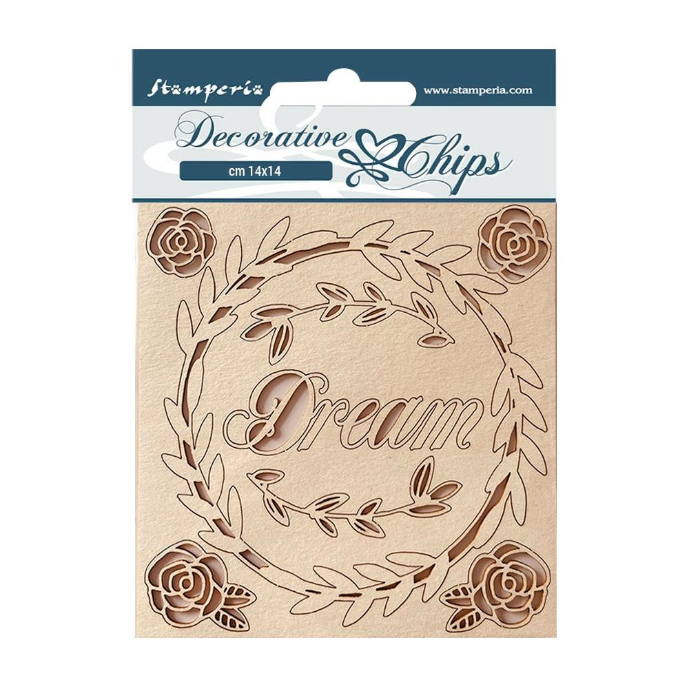 Stamperia Decorative Chips (cm 14x14) - Rose Parfum Dream