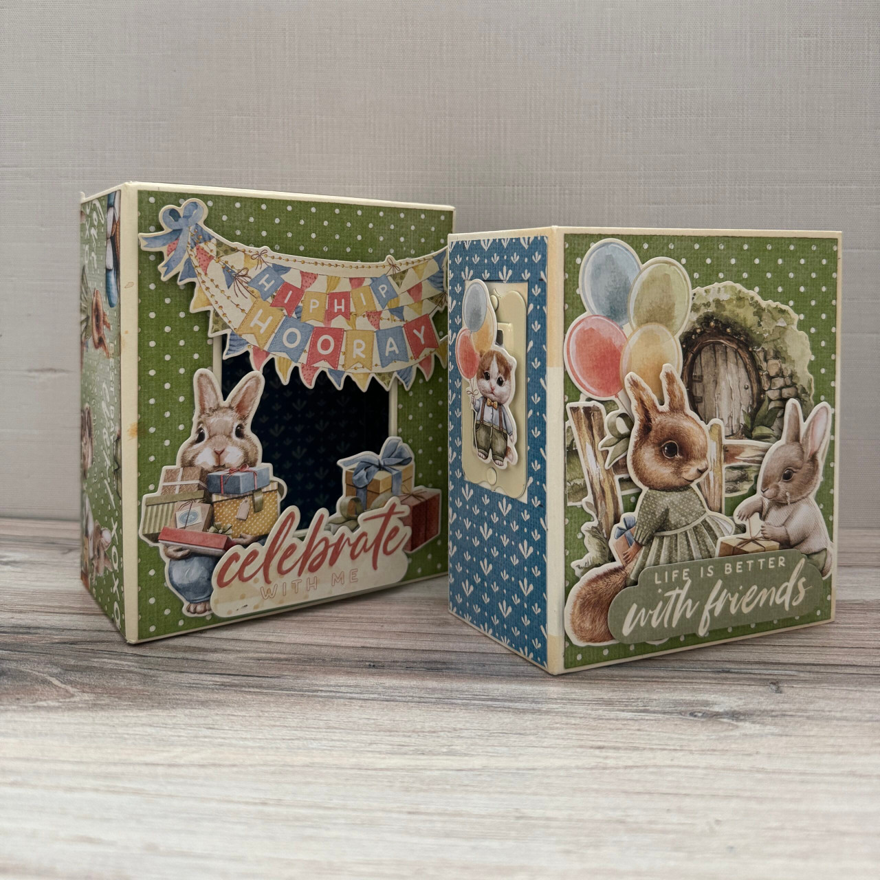 Graphic 45 Album Kit 2025- Hip Hip Hooray!- ATC Album & Matchbook Box