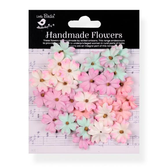 Little Birdie Crafts- Handmade Flowers- Carin- Fairy Garden- 30pc (694203)