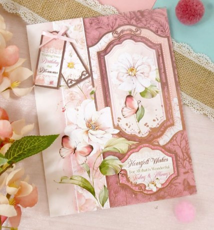 Hunkydory Crafts Blushing Blossoms Luxury Foiled Acetate LFA256