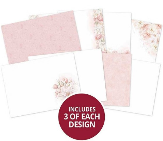 Hunkydory Crafts Blushing Blossoms Inserts for Cards A4 Sheets 150gsm 16pc *note