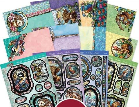 Hunkydory Crafts Stained Glass Wonderful Wildlife Luxury Topper Collection SGWW101