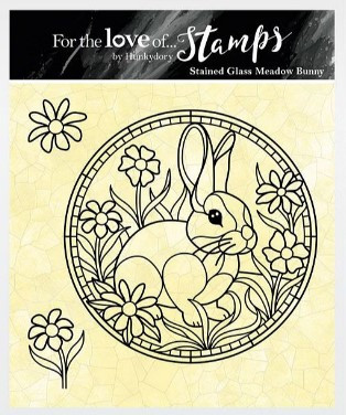 Hunkydory For the Love of Stamps- Stained Glass Meadow Bunny - 5x5 Stamp Set