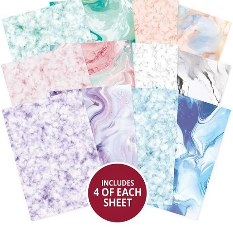Hunkydory Crafts- Essential Selection A5 Paper Pad- Marble