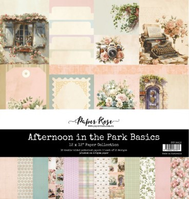 Paper Rose 12x12 Paper Collection - Afternoon in the Park Basics *Note