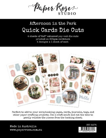 Paper Rose- 6x8" Quick Cards Die Cuts- Afternoon in the Park