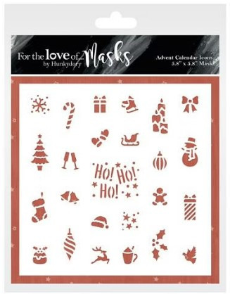 Hunkydory Crafts For the Love of Masks - Advent Calendar Icons 5.8"x5.8" - FTLM431