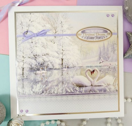 Hunkydory Crafts Let it Snow Luxury Topper Set- Swan Lake SNOWY25-907