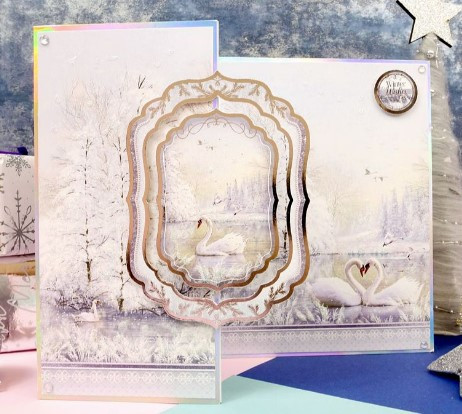 Hunkydory Crafts Let it Snow Luxury Topper Set- Swan Lake SNOWY25-907