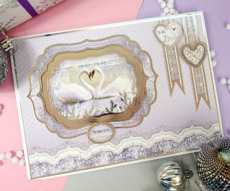 Hunkydory Crafts Let it Snow Luxury Topper Set- Swan Lake SNOWY25-907