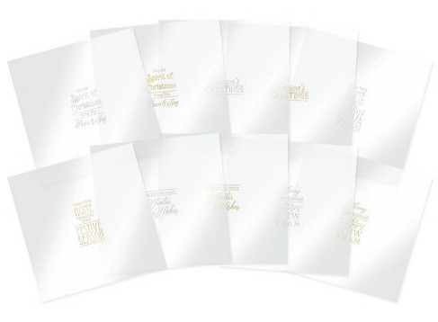 Hunkydory Crafts Luxury Festive Foiled Acetate- Sentiment Sheets LFASS102
