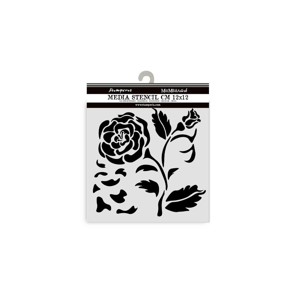 Stamperia Stencil 12x12CM- House of Roses- Big Rose