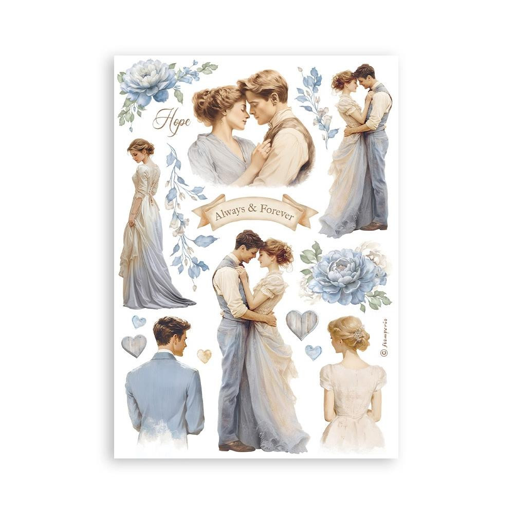 Stamperia Washi Pad - 8- A5 Adhesive Sheets- Timeless