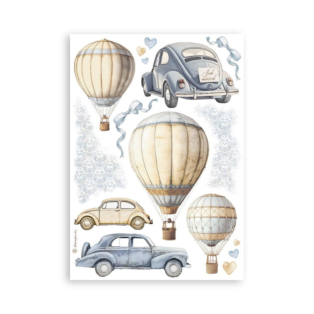 Stamperia Washi Pad - 8- A5 Adhesive Sheets- Timeless