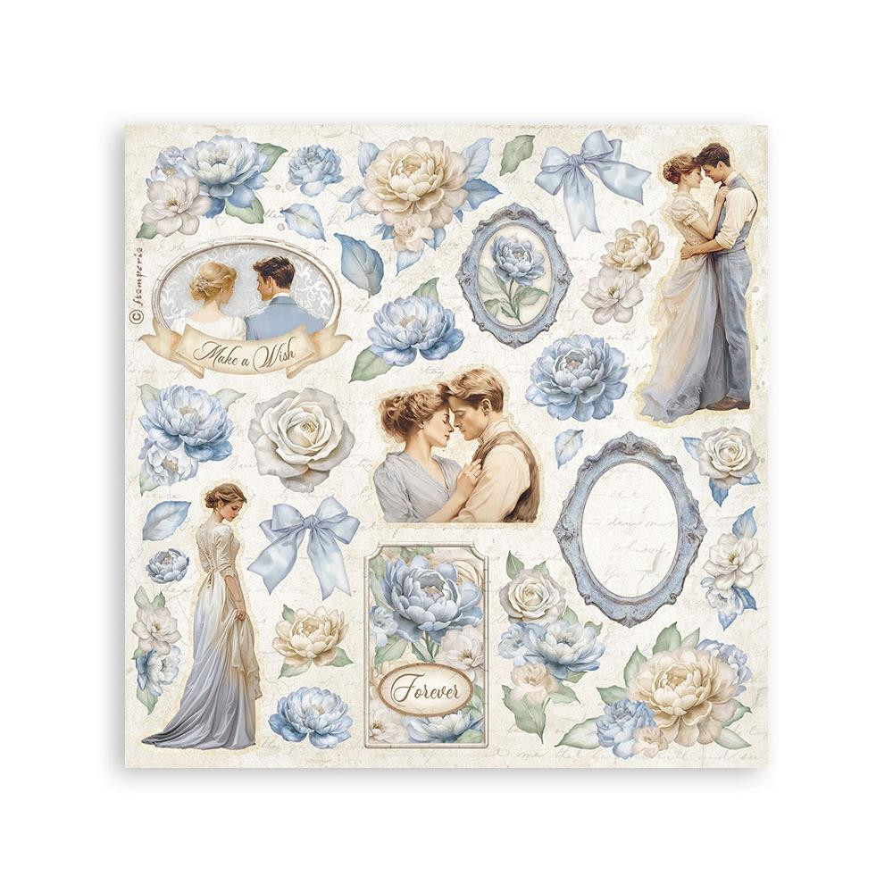 Stamperia 4 sheets- 6.5x6.5" Sticker Set - Timeless