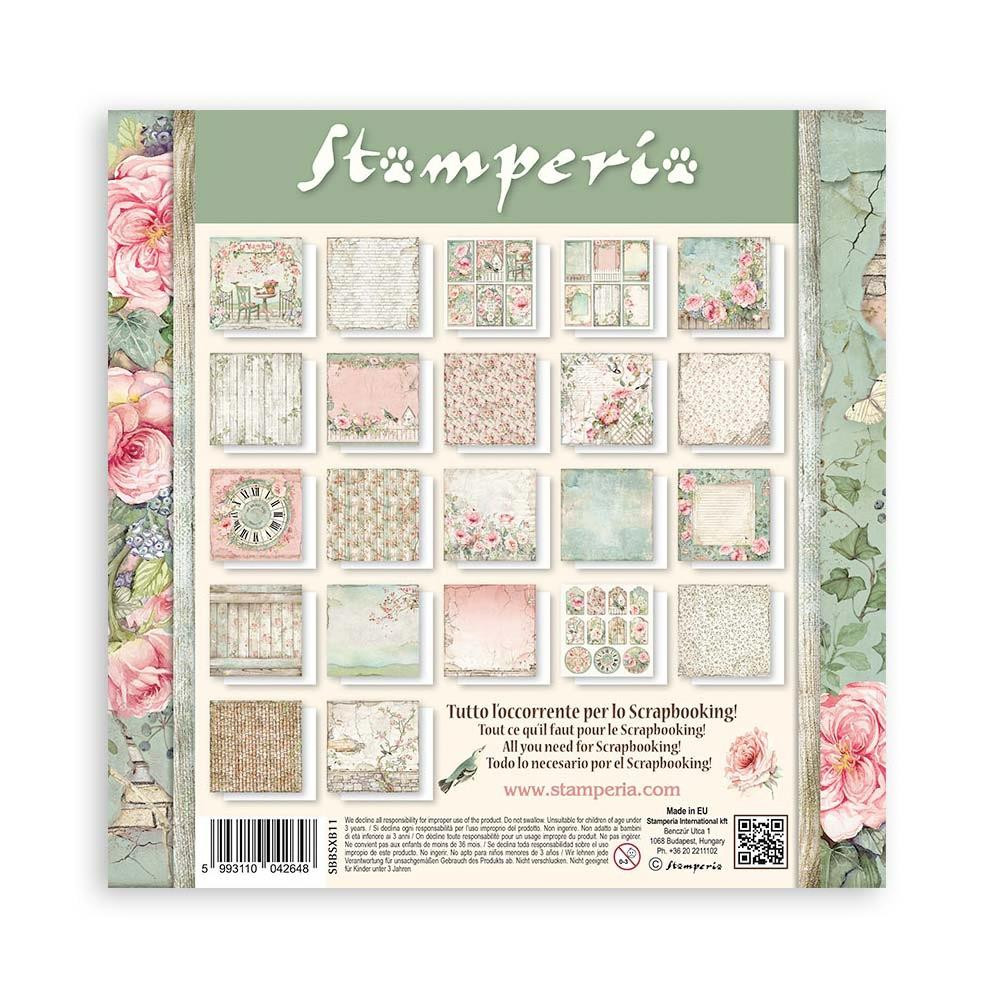 Stamperia 8x8-inch Single-Sided Maxi Pad- House of Roses 22 Designs/1 Each