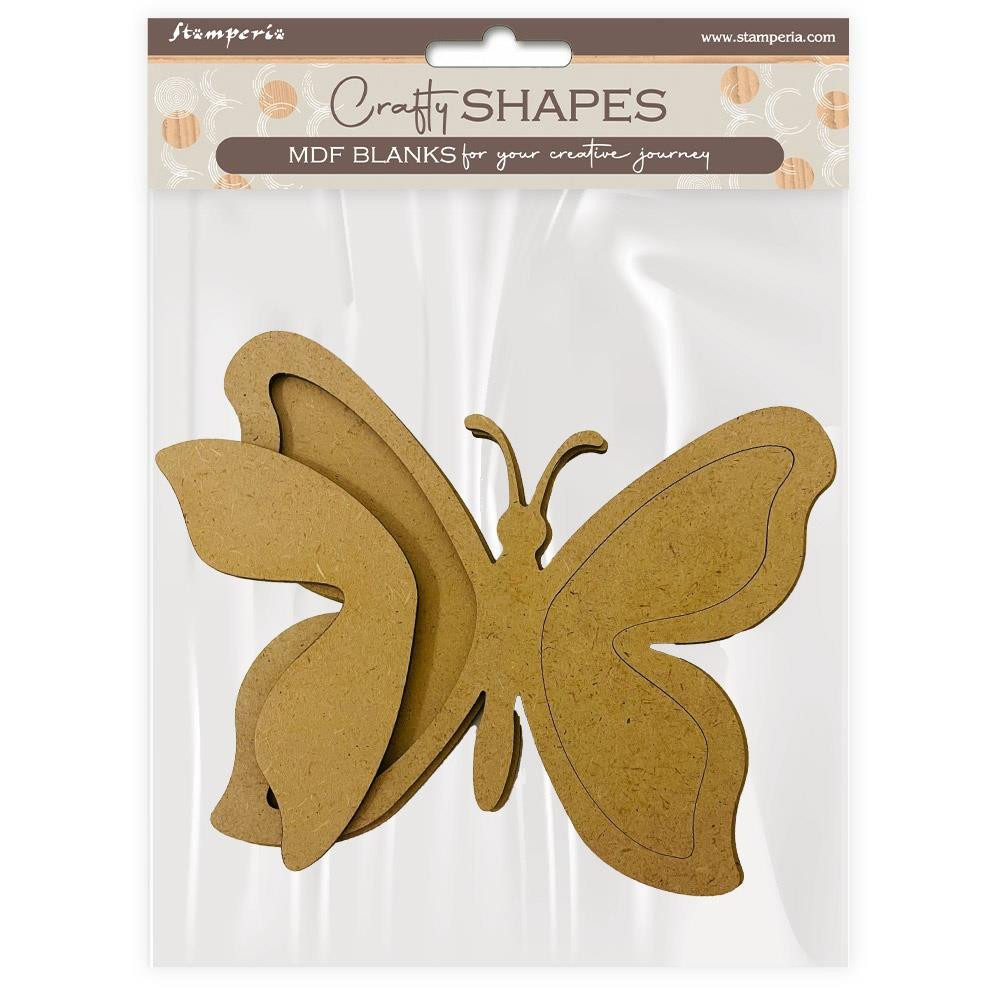 Stamperia MDF Crafty Shapes - House of Roses- Papillons