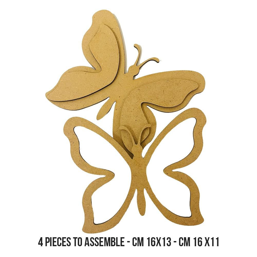 Stamperia MDF Crafty Shapes - House of Roses- Papillons