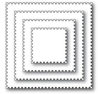 Memory Box 100% Steel Die Postage Square Layers 30049