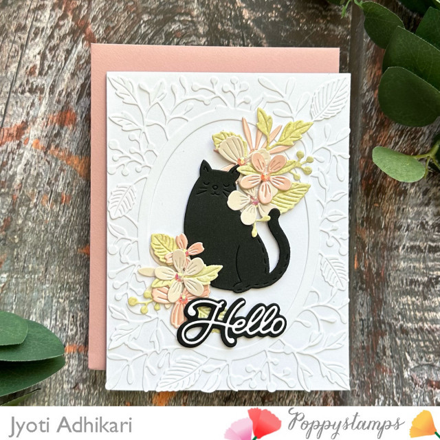 Poppystamps 100% Steel Die Hello Moonlight Script 2509