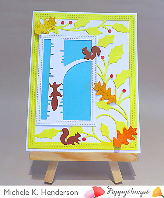 Poppystamps 100% Steel Die Busy Squirrel Trio 2075