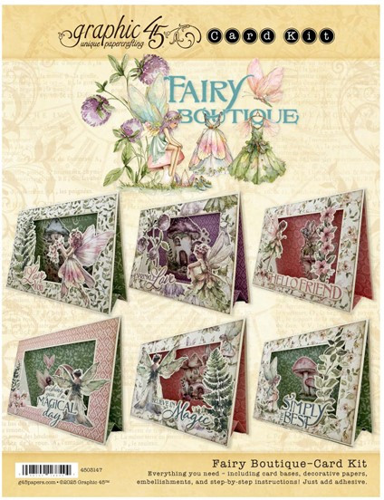 Graphic 45 Card Kit 2025 Fairy Boutique - Standing Frame Card Set