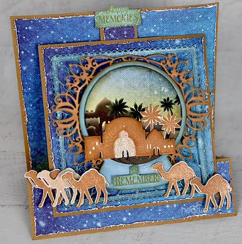 Heartfelt Creations Festive Winterscapes Collection- 1 paper pad, 4 dies, and 3 stamps (No pink bag)