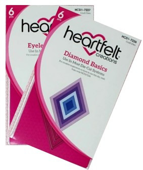 Bundle- Heartfelt Creations Diamond Basics Die Set & Eyelet Diamond Die Set