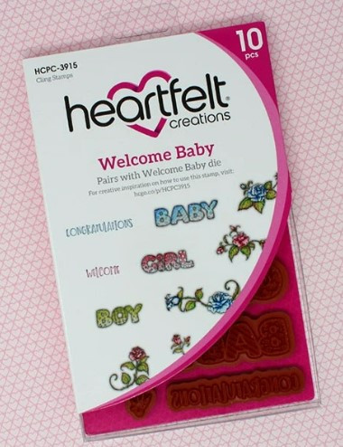 Bundle- Heartfelt Creations Welcome Baby Stamp & Die Set