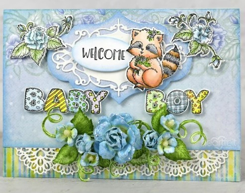 Bundle- Heartfelt Creations Welcome Baby Stamp & Die Set