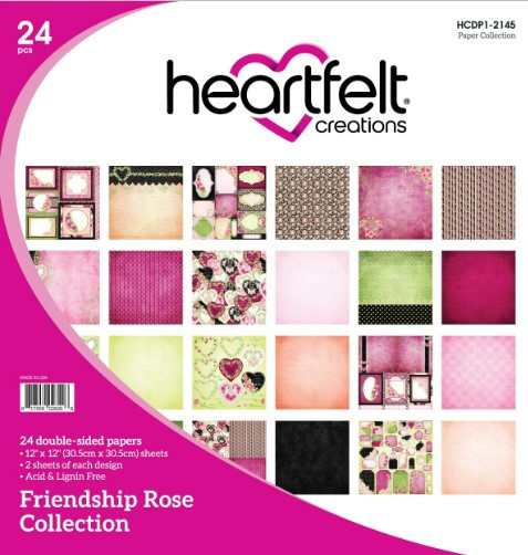 Heartfelt Creations Double-Sided Paper Pad 12"X12" 24/Pkg- Friendship Rose Collection