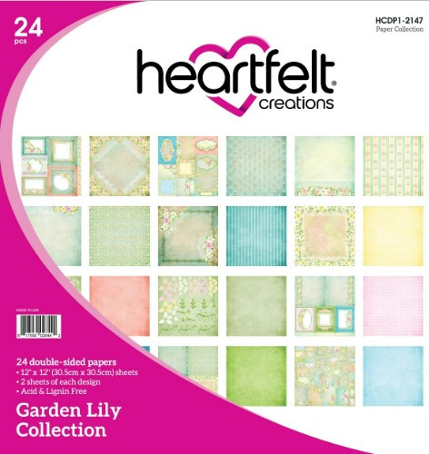 Heartfelt Creations 12 x 12 Paper Collection- Garden Lily