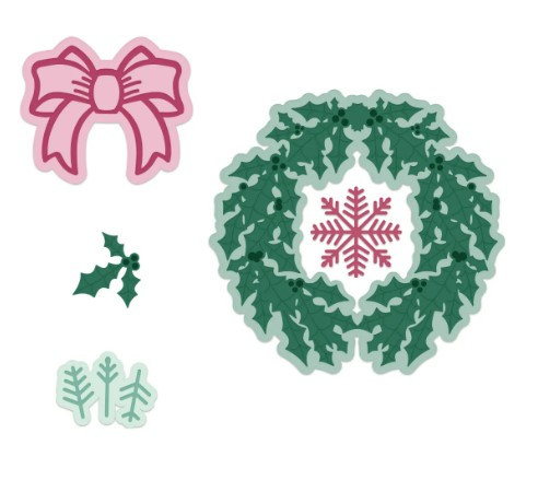 Heartfelt Creations Cut & Emboss Dies- Seasonal Wreath