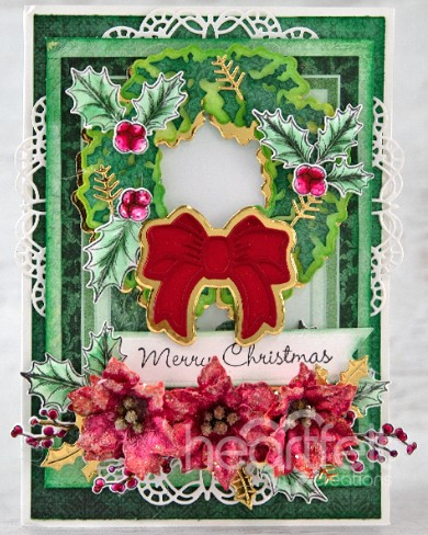 Heartfelt Creations Cut & Emboss Dies- Seasonal Wreath