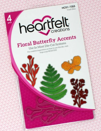 Heartfelt Creations Cut & Emboss Dies- Floral Butterfly Accents
